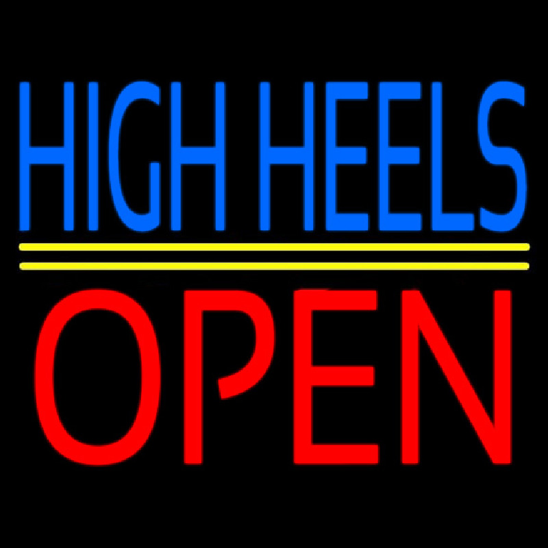 High Heels Open With Line Neonskylt