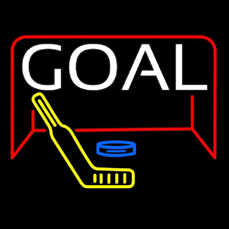 Hockey Goal Neonskylt