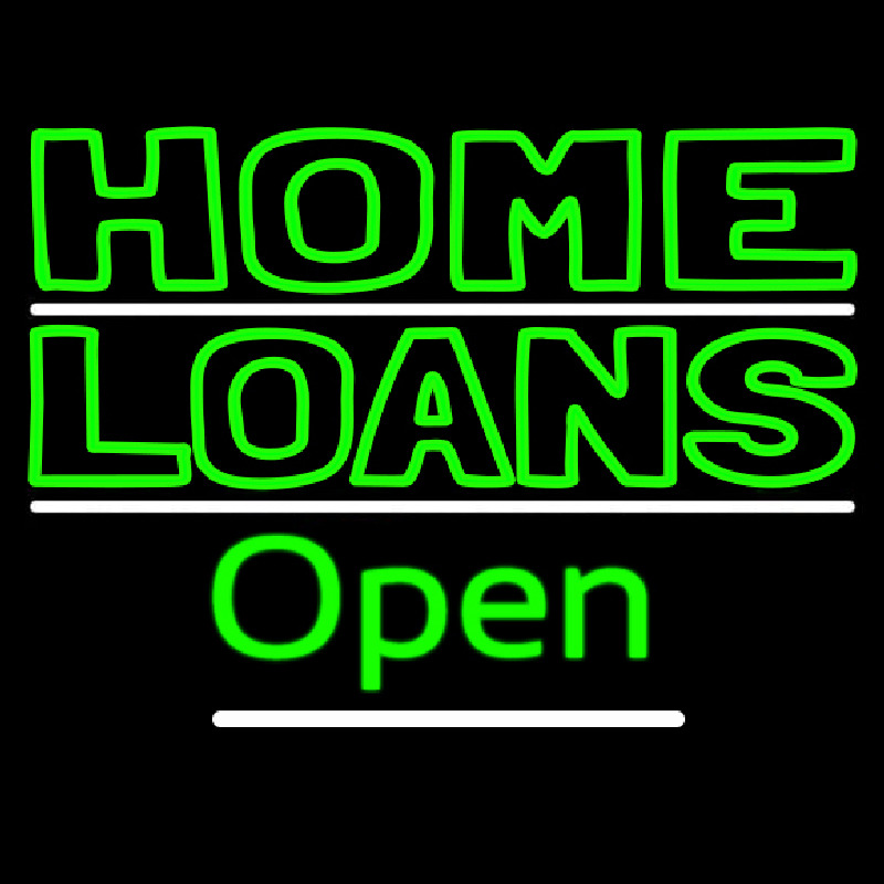 Home Loans Open Neonskylt