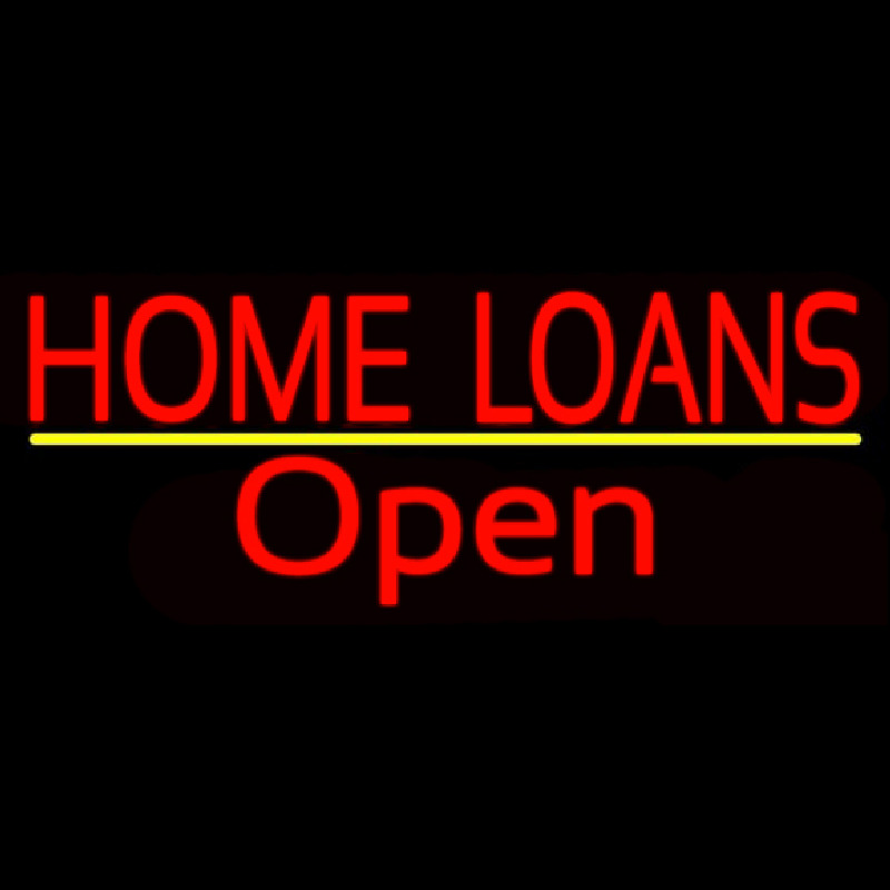 Home Loans Open Neonskylt