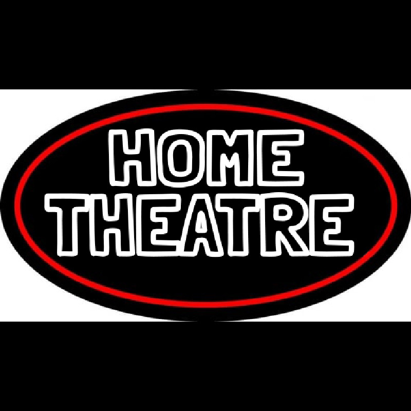 Home Theatre With Border Neonskylt