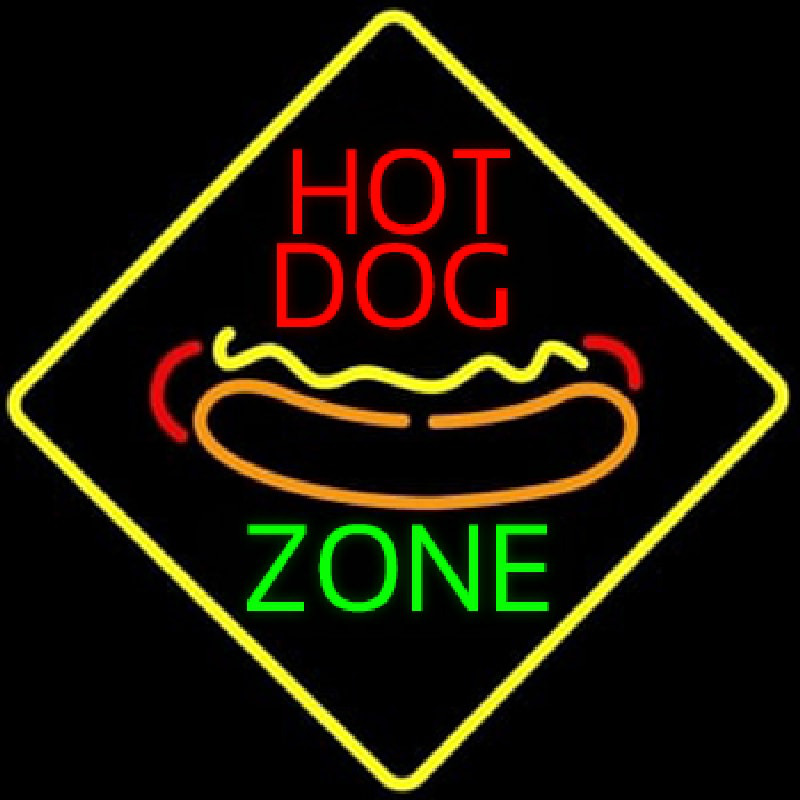 Hot Dog Zone Neonskylt