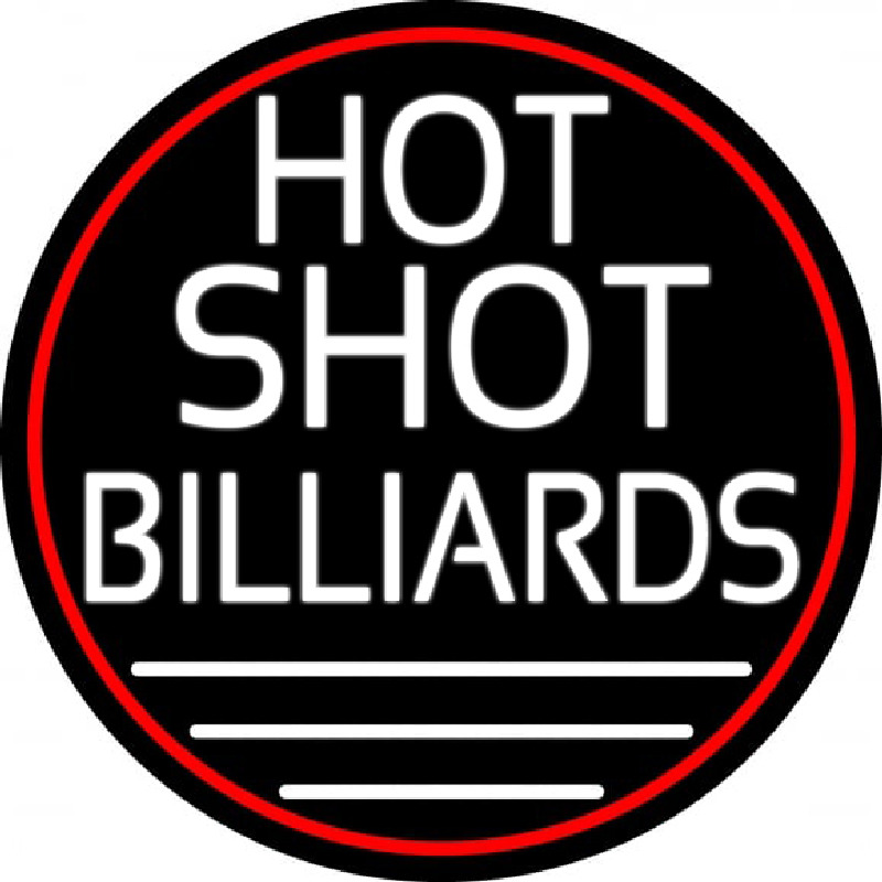 Hot Shot Billiards 5 Neonskylt