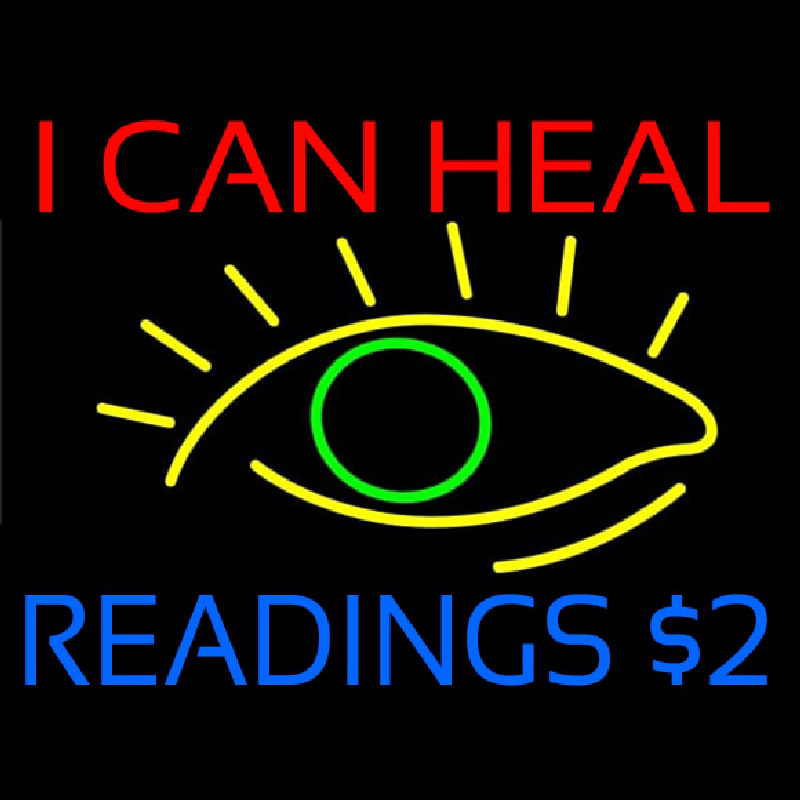 I Can Heal Readings With Eye Neonskylt
