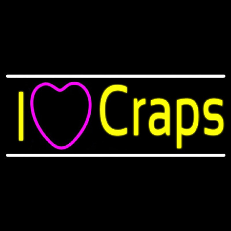 I Love Craps 2 Neonskylt