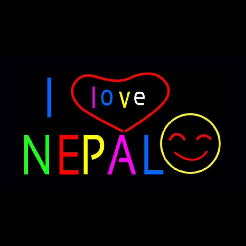 I Love Nepal Neonskylt