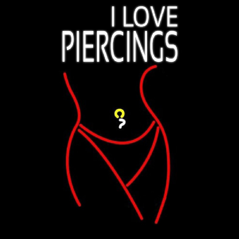 I Love Piercin Neonskylt