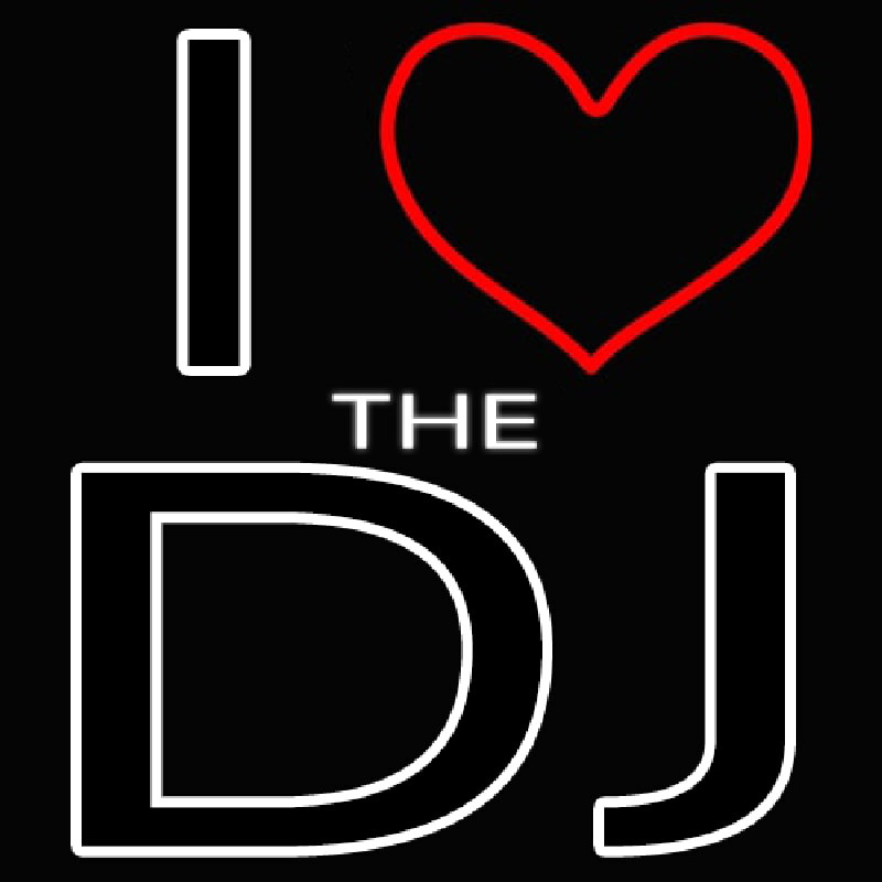 I Love The Dj Neonskylt