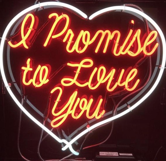 I Promise To Love You Neonskylt