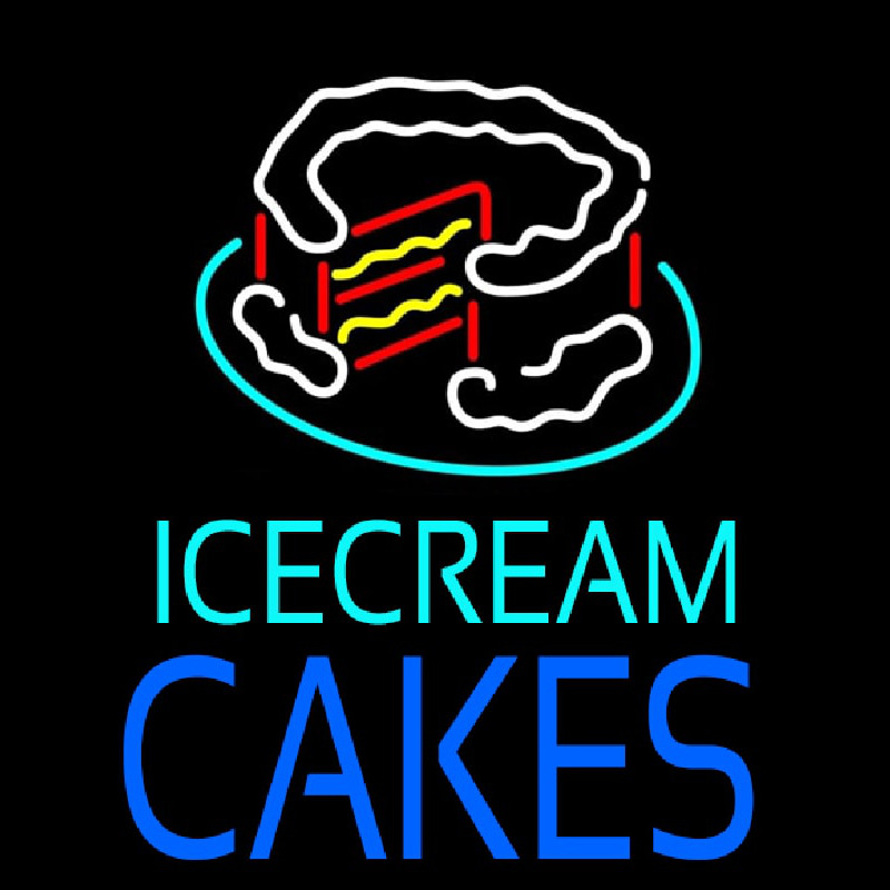 Ice Cream Cakes In Neonskylt