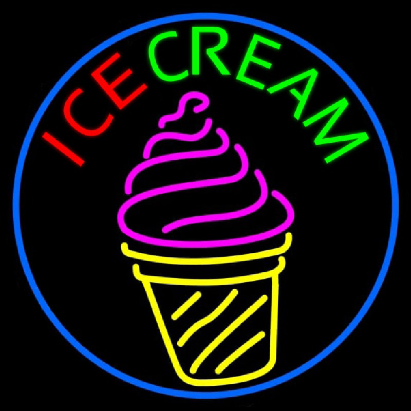 Ice Cream Cone Image Neonskylt