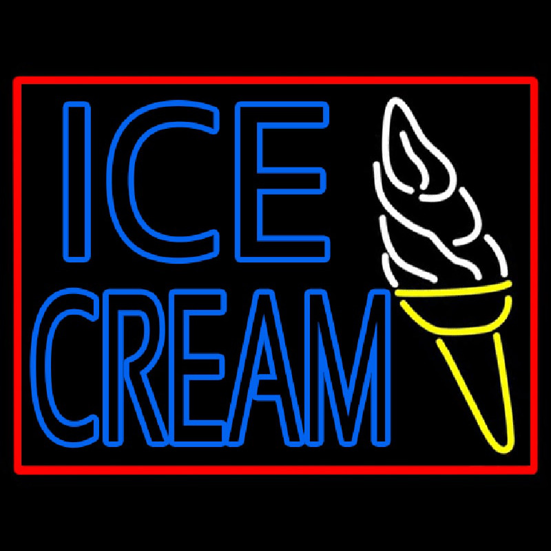 Ice Cream Cone In Between Neonskylt