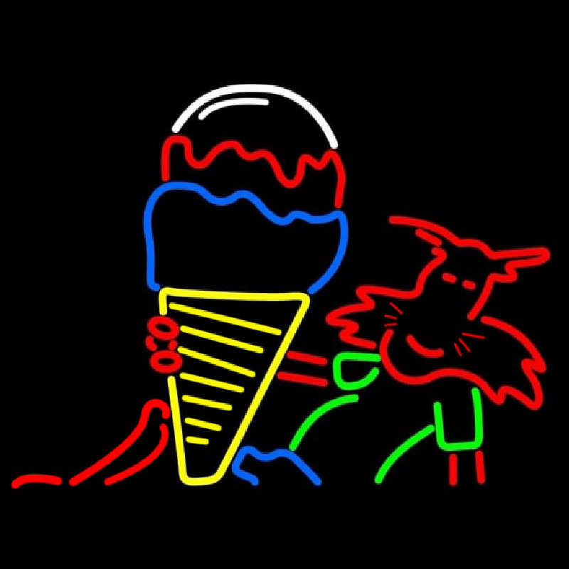 Ice Cream Logo Neonskylt