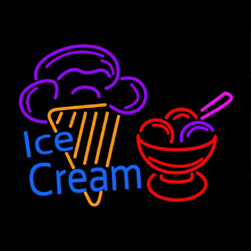 Ice Cream Logo Neonskylt