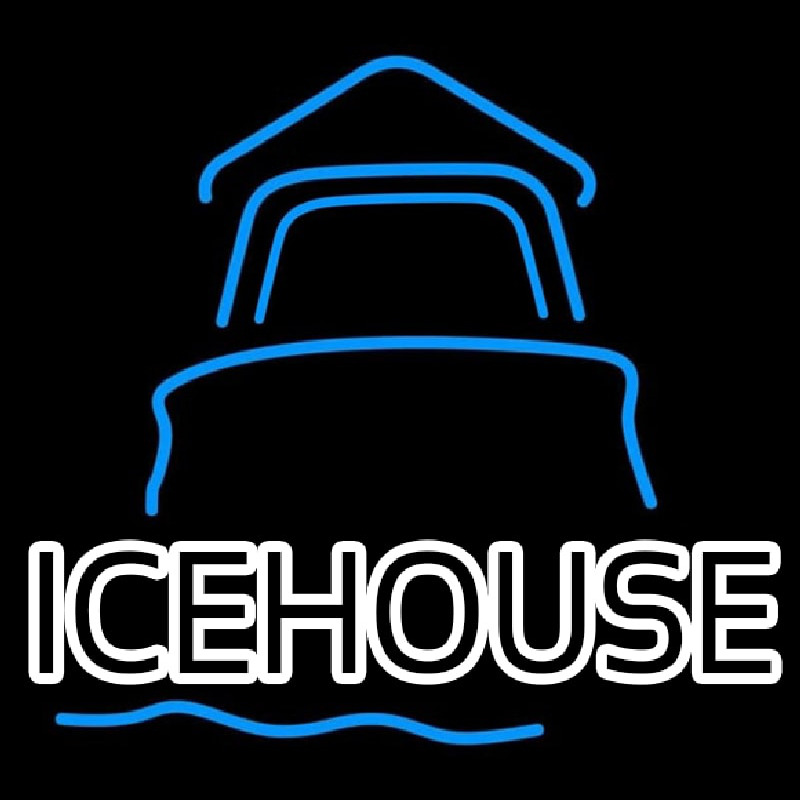 Ice House Day Light House Beer Sign Neonskylt