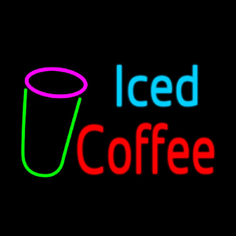 Iced Coffee Neonskylt
