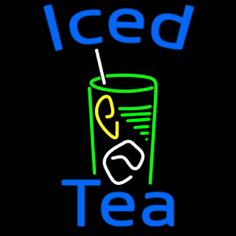 Iced Tea With Glass Neonskylt