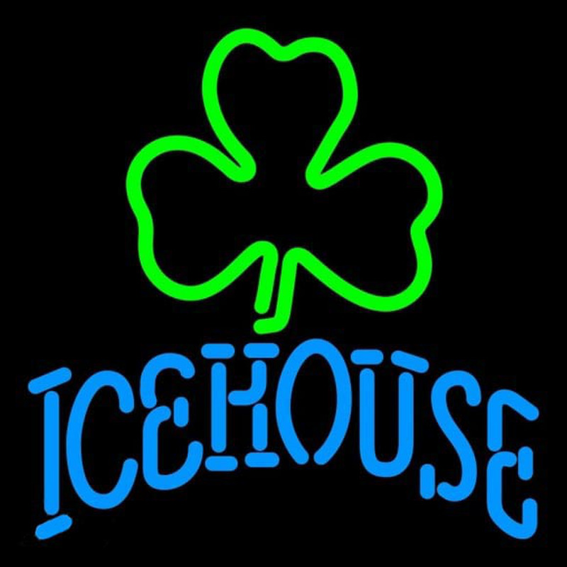 Icehouse Green Clover Beer Sign Neonskylt