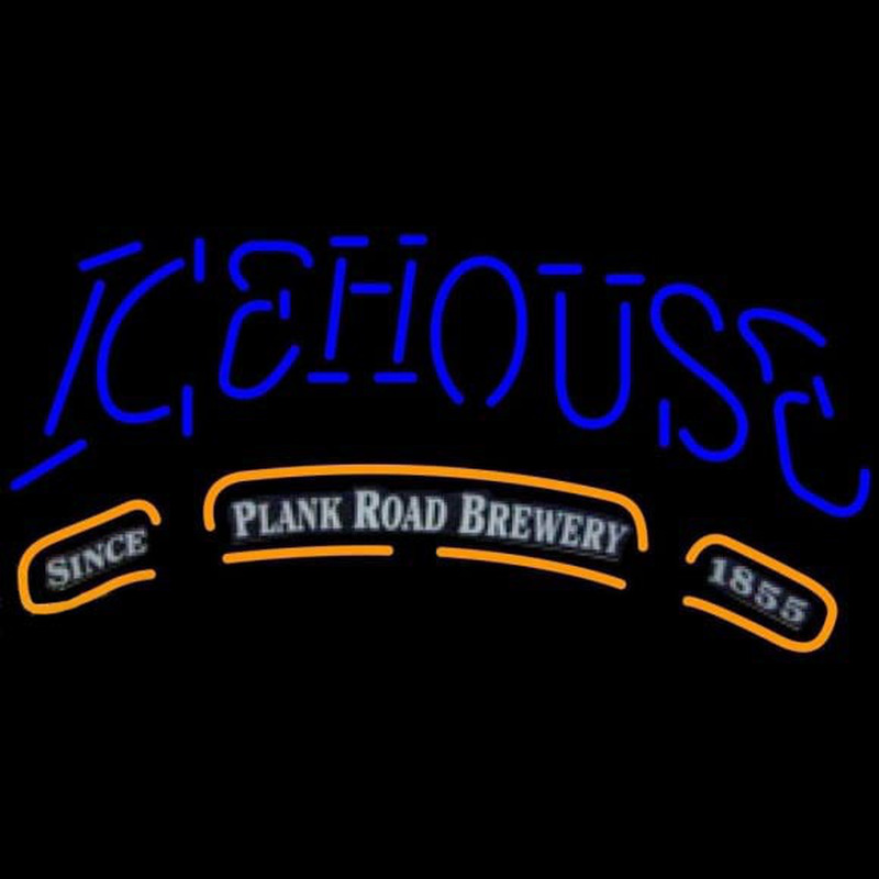 Icehouse Plank Road Brewery Blue Beer Sign Neonskylt