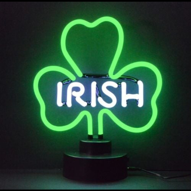 Irish Shamrock Desktop Neonskylt