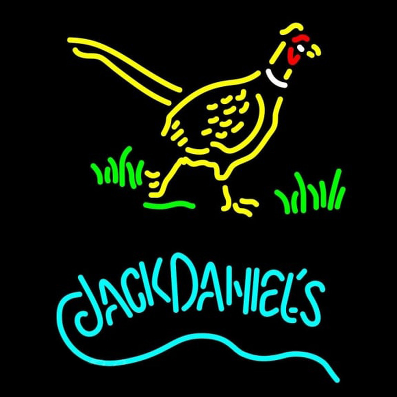 Jack Daniels and Pheasant Logo Neonskylt