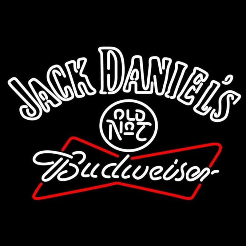 Jack Daniels with Budweiser Neonskylt