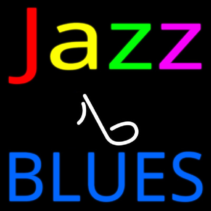 Jazz Music Note Blues Neonskylt