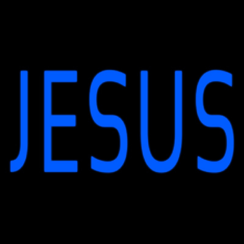 Jesus Blue Neonskylt