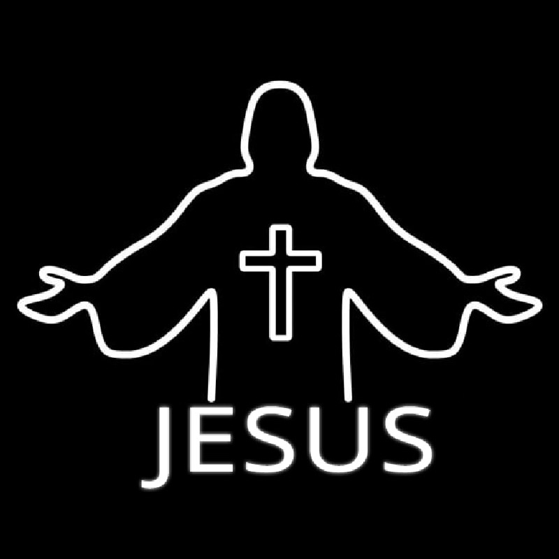 Jesus Christian Cross Neonskylt