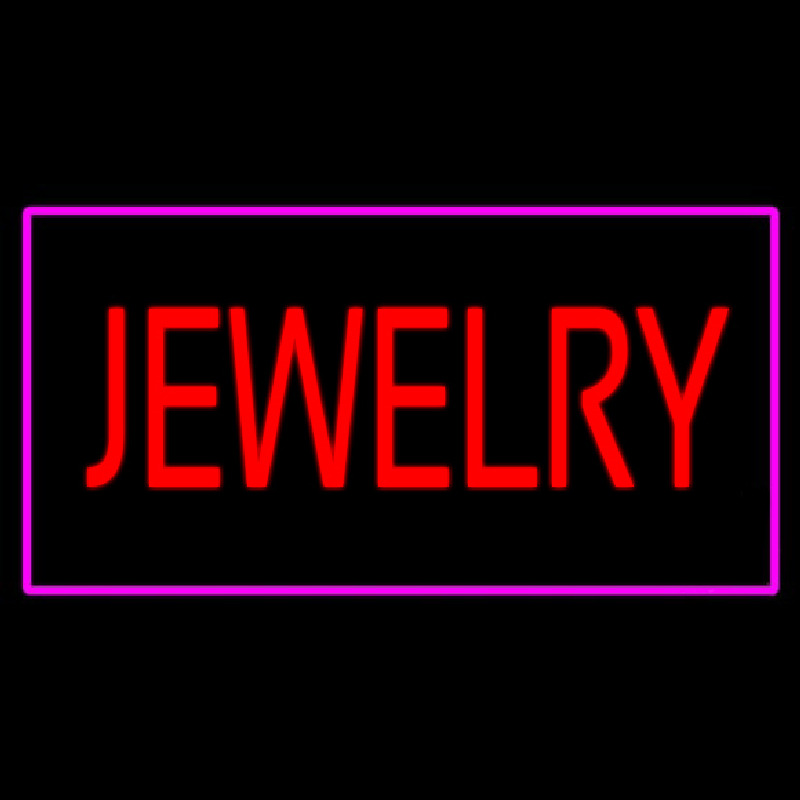 Jewelry Rectangle Purple Neonskylt