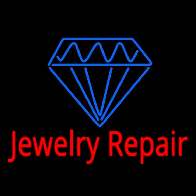 Jewelry Repair Cursive Neonskylt
