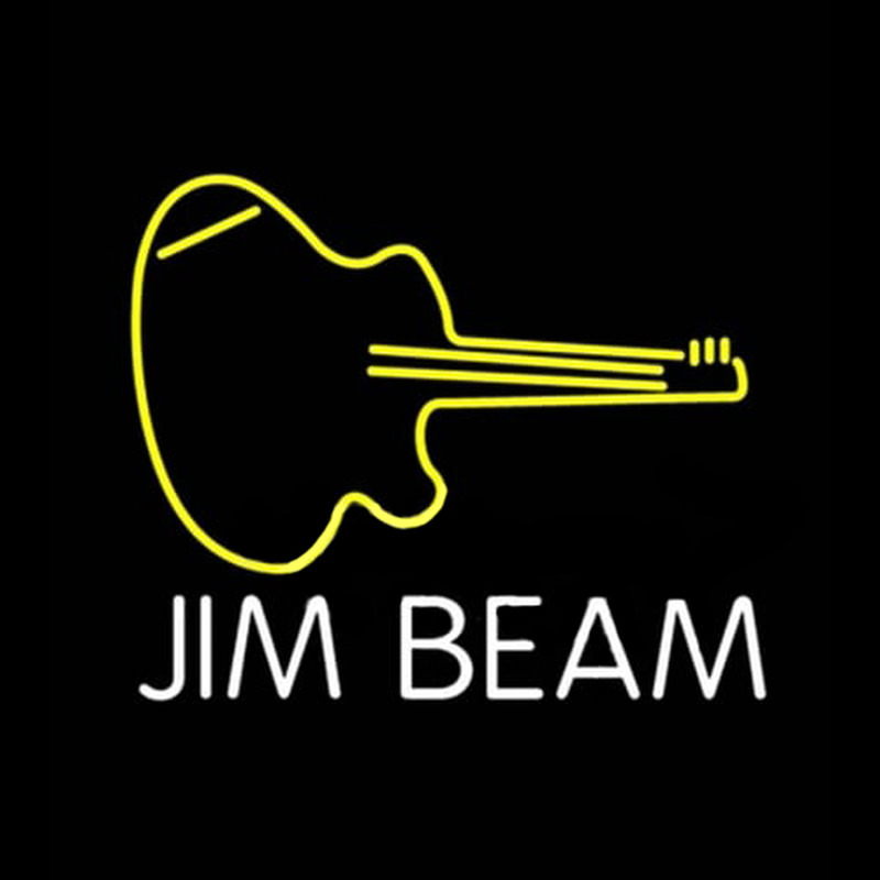 Jim Beam Guitar Neonskylt