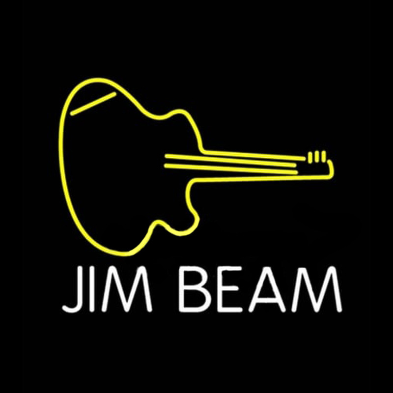 Jim Beam Guitar Neonskylt