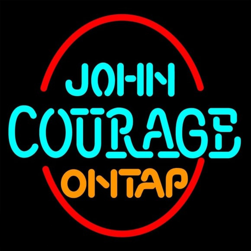 John Courage On Tap Neonskylt