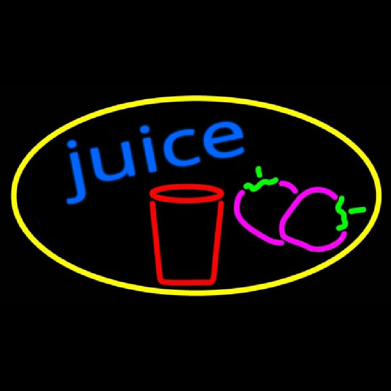 Juice With Glass Neonskylt