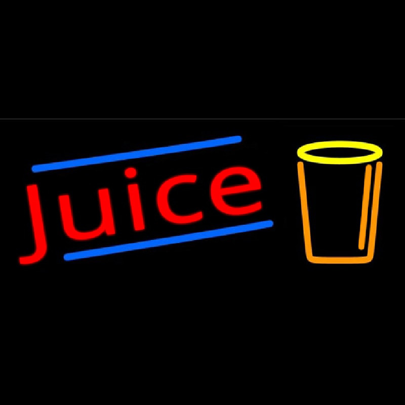 Juice With Glass Neonskylt