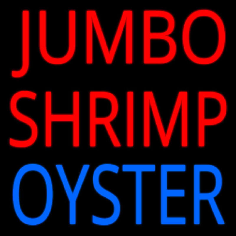 Jumbo Shrimp Oyster Neonskylt