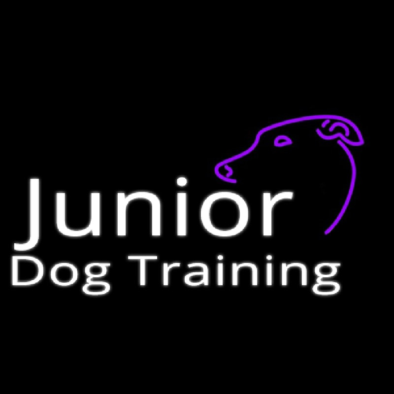 Junior Dog Training Logo Neonskylt
