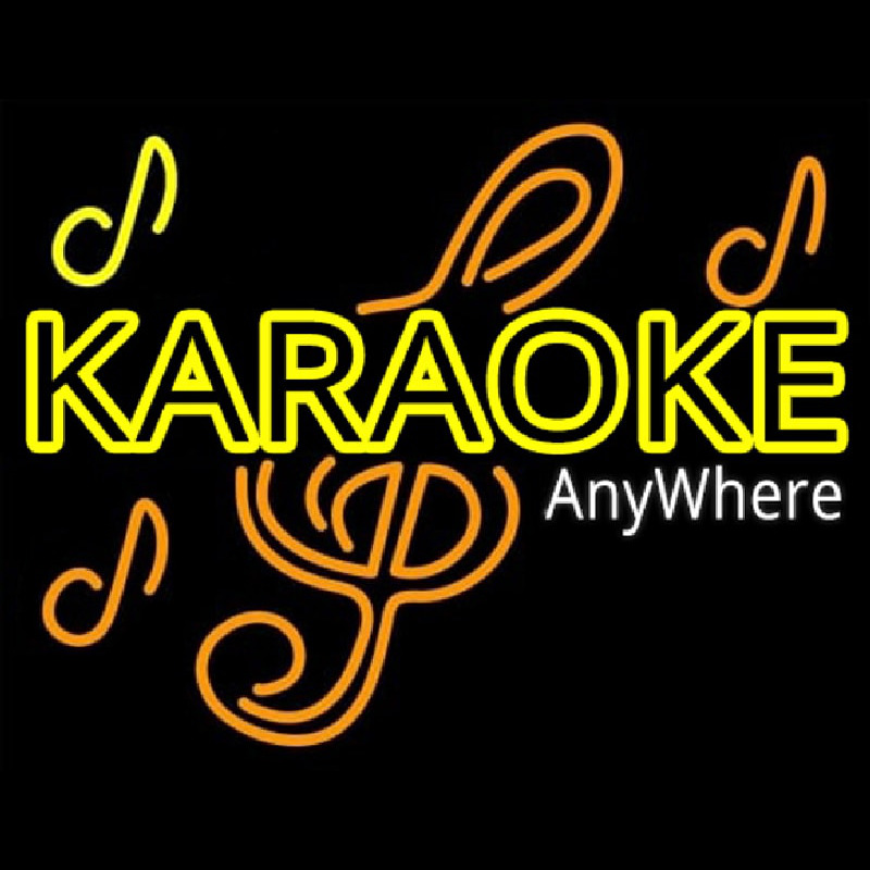 Karaoke Anywhere Neonskylt