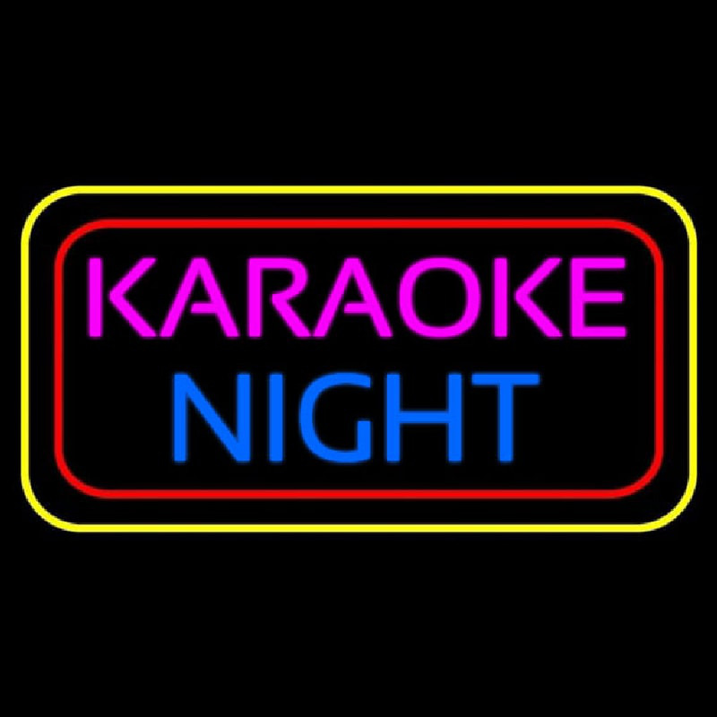 Karaoke Night Colorful Neonskylt