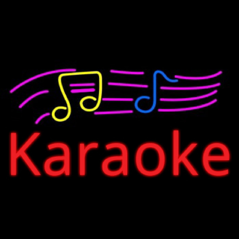Karaoke With Musical Neonskylt