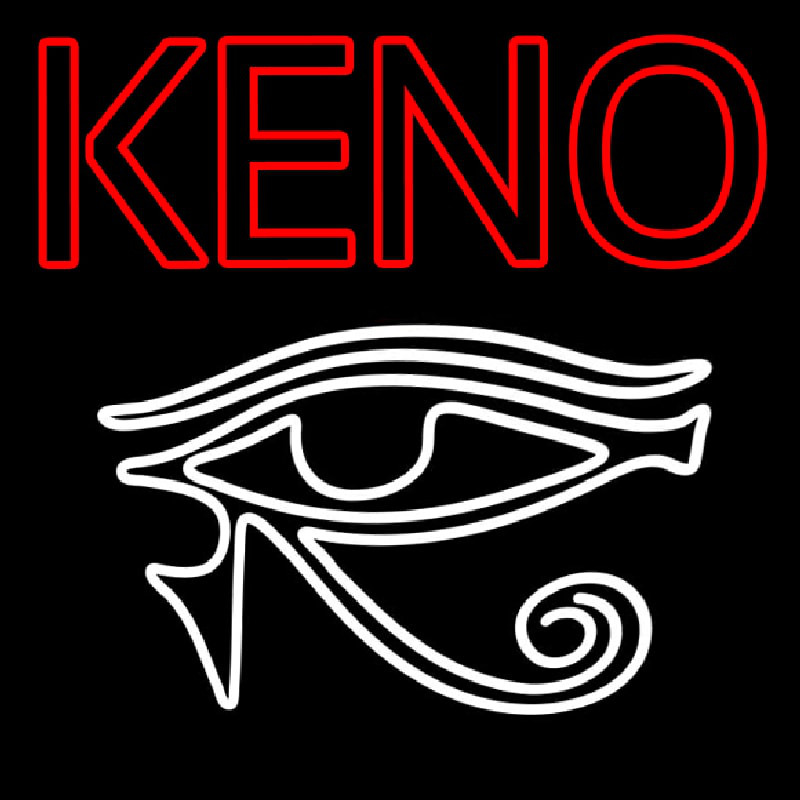 Keno With Eye Icon Neonskylt