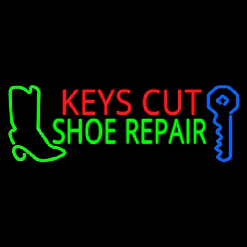 Keys Cut Shoe Repair Neonskylt