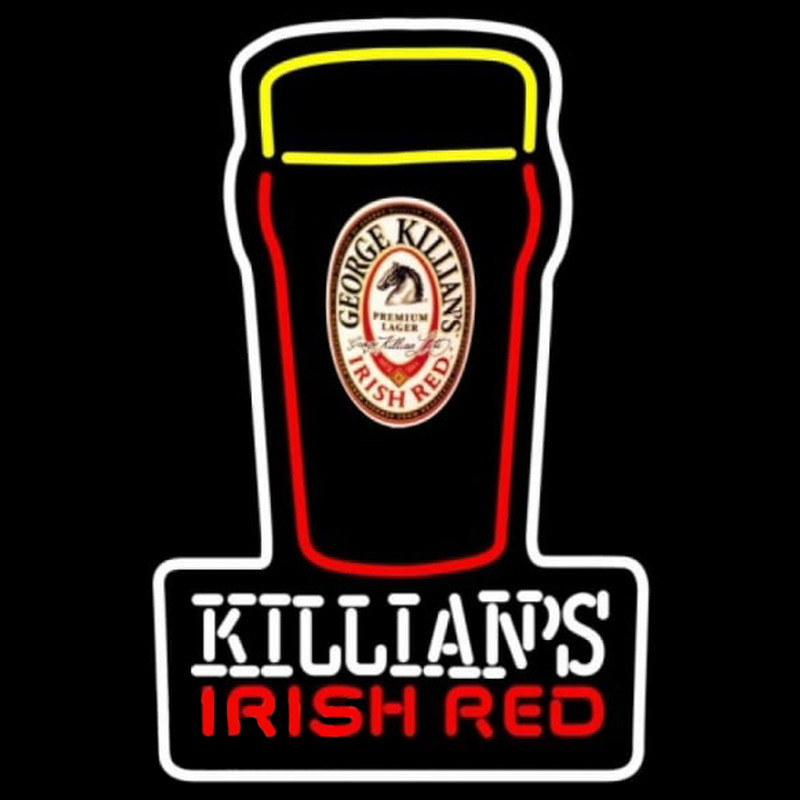 Killians Irish Red Pint Glass Of Beer Sign Neonskylt