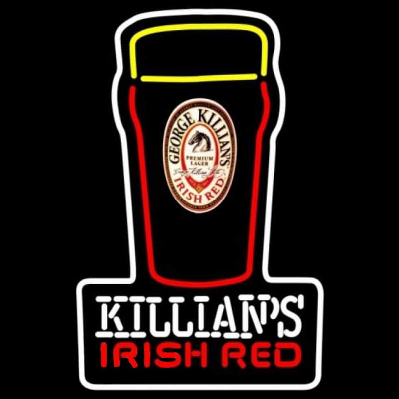 Killians Irish Red Pint Glass Of Beer Sign Neonskylt