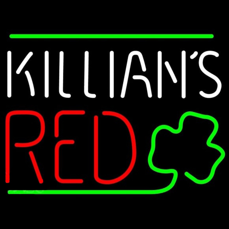 Killians Red Shamrock Beer Sign Neonskylt