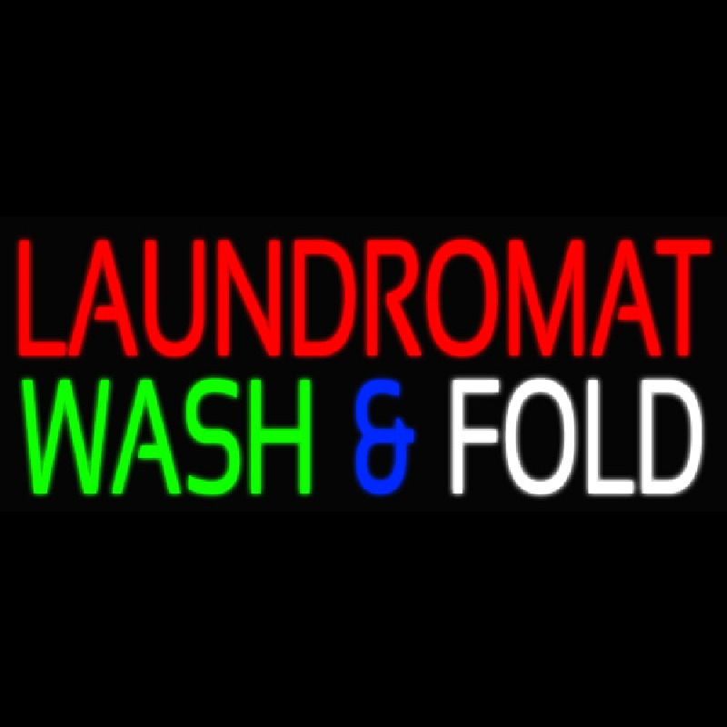 Laundromat Wash And Lold Neonskylt