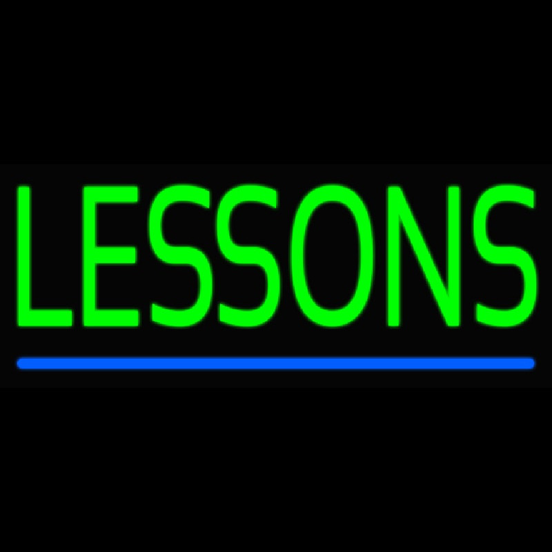 Lessons Neonskylt