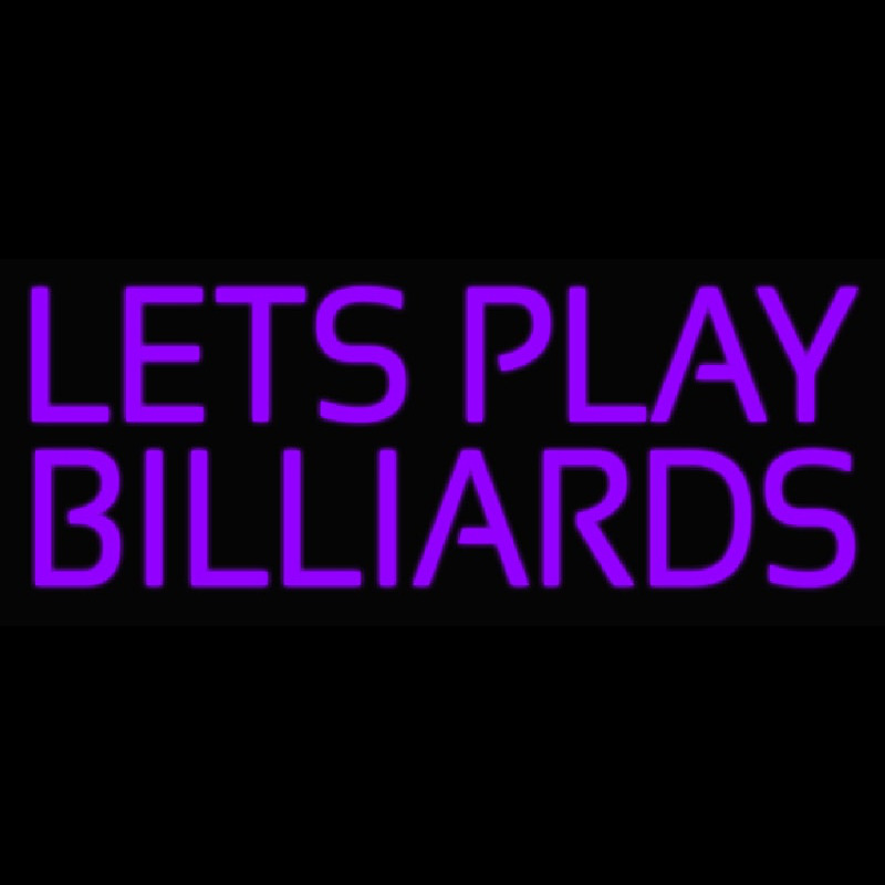 Lets Play Billiard 1 Neonskylt