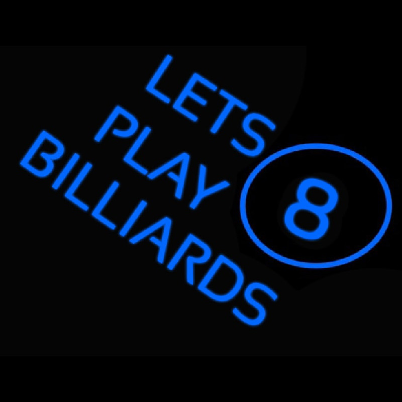 Lets Play Billiard Neonskylt